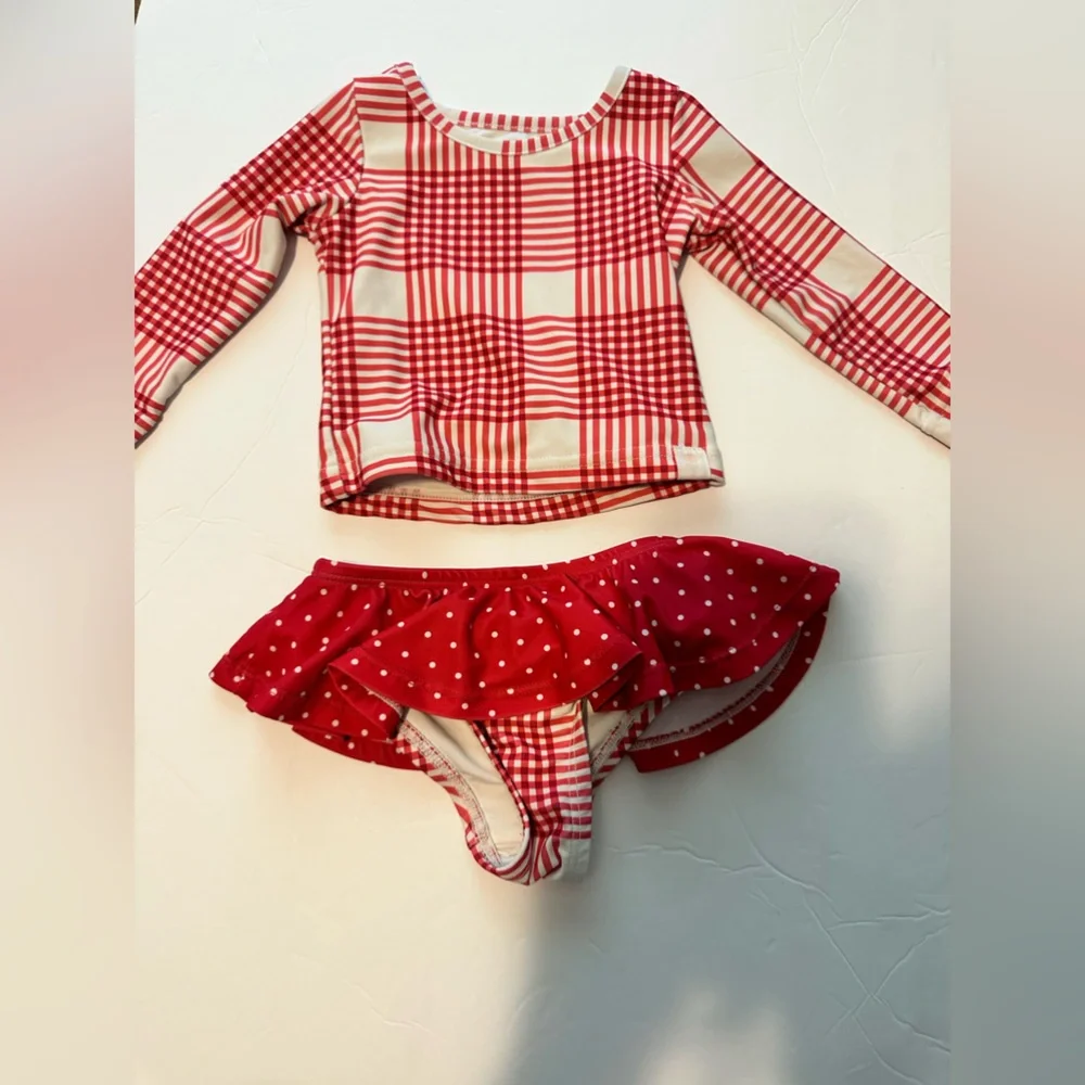 12M SweetHoney Picnic Plaid Swim Suit